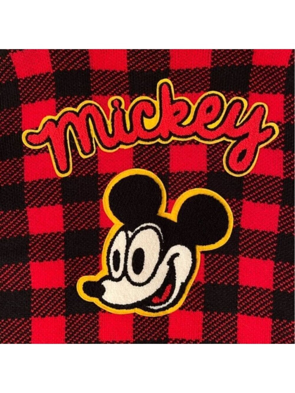 Disney x Forever 21 Mickey Mouse Checkered Cardigan Sweater - Large - Picture 7 of 9